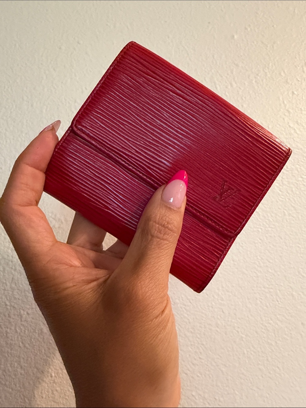 Louis Vuitton epi Textured Red Compact Wallet - Picture 10 of 13